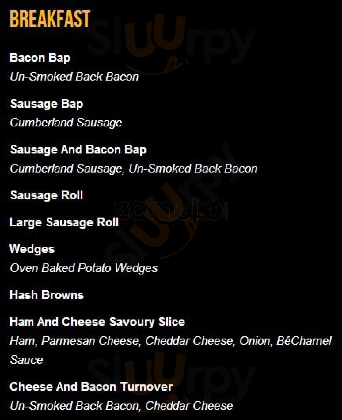 The Pasty Shop London Menu - 1