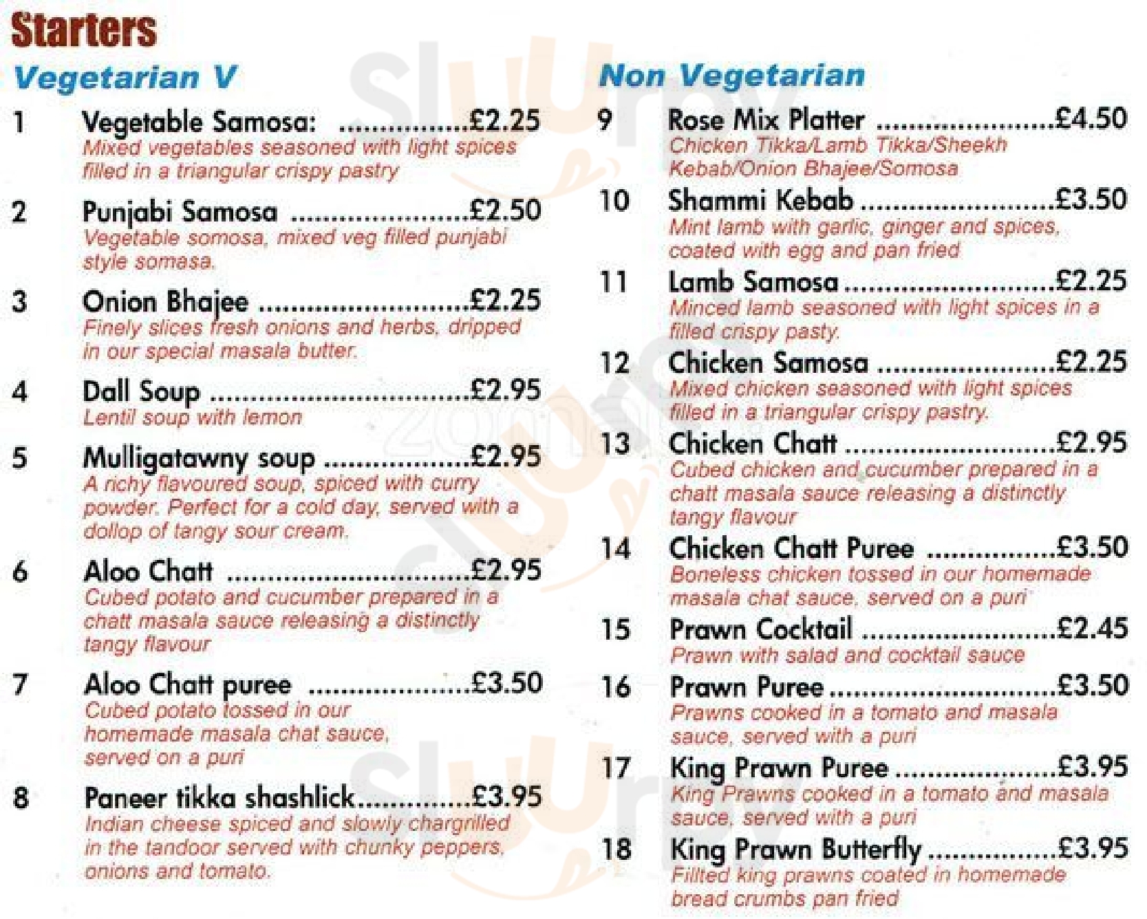 New Rose Tandoori London Menu - 1