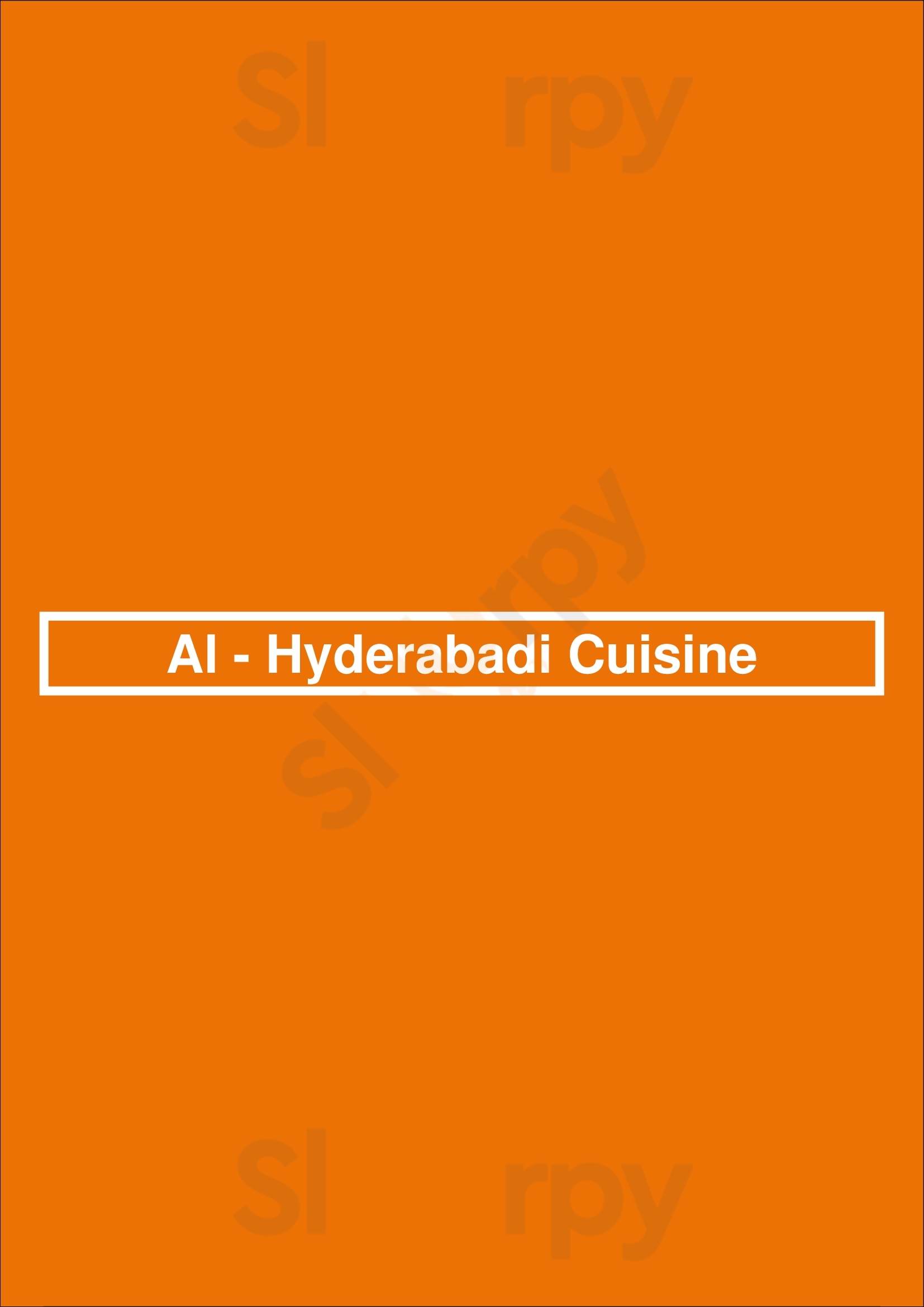 Al - Hyderabadi Cuisine London Menu - 1