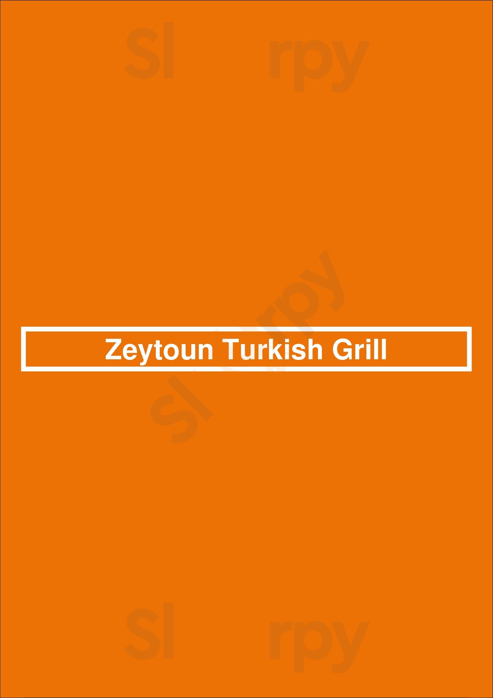 Zeytoun Turkish Grill London Menu - 1