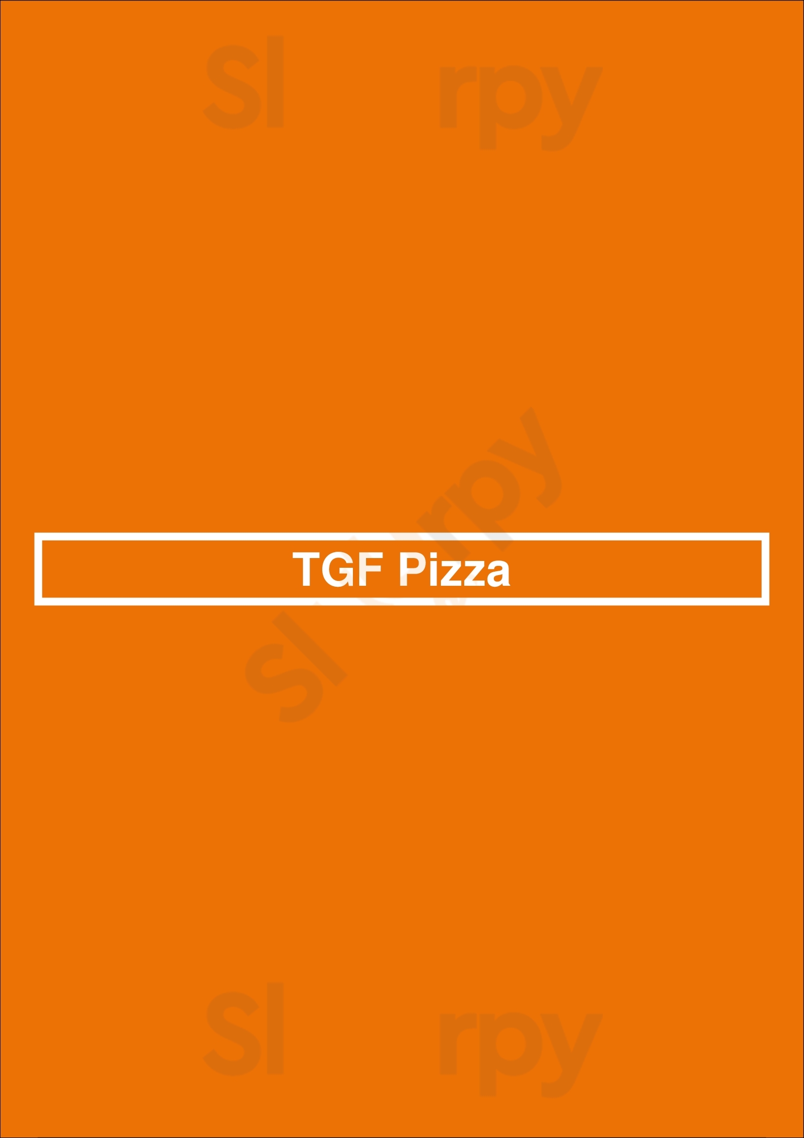 Tgf Pizza London Menu - 1