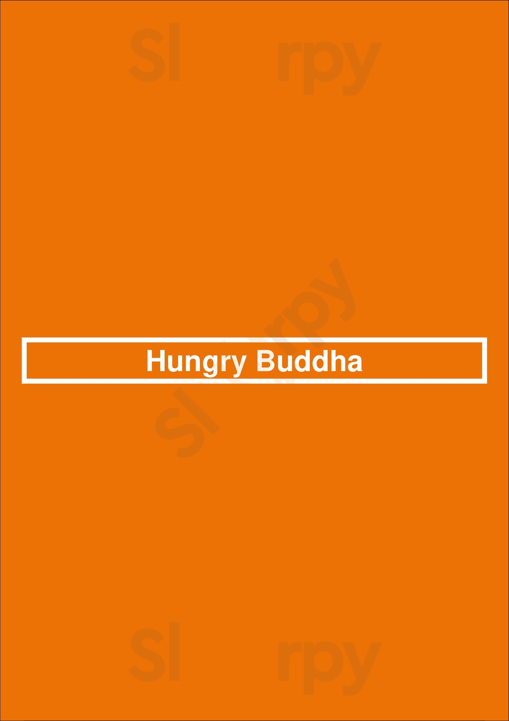 The Hungry Buddha London Menu - 1