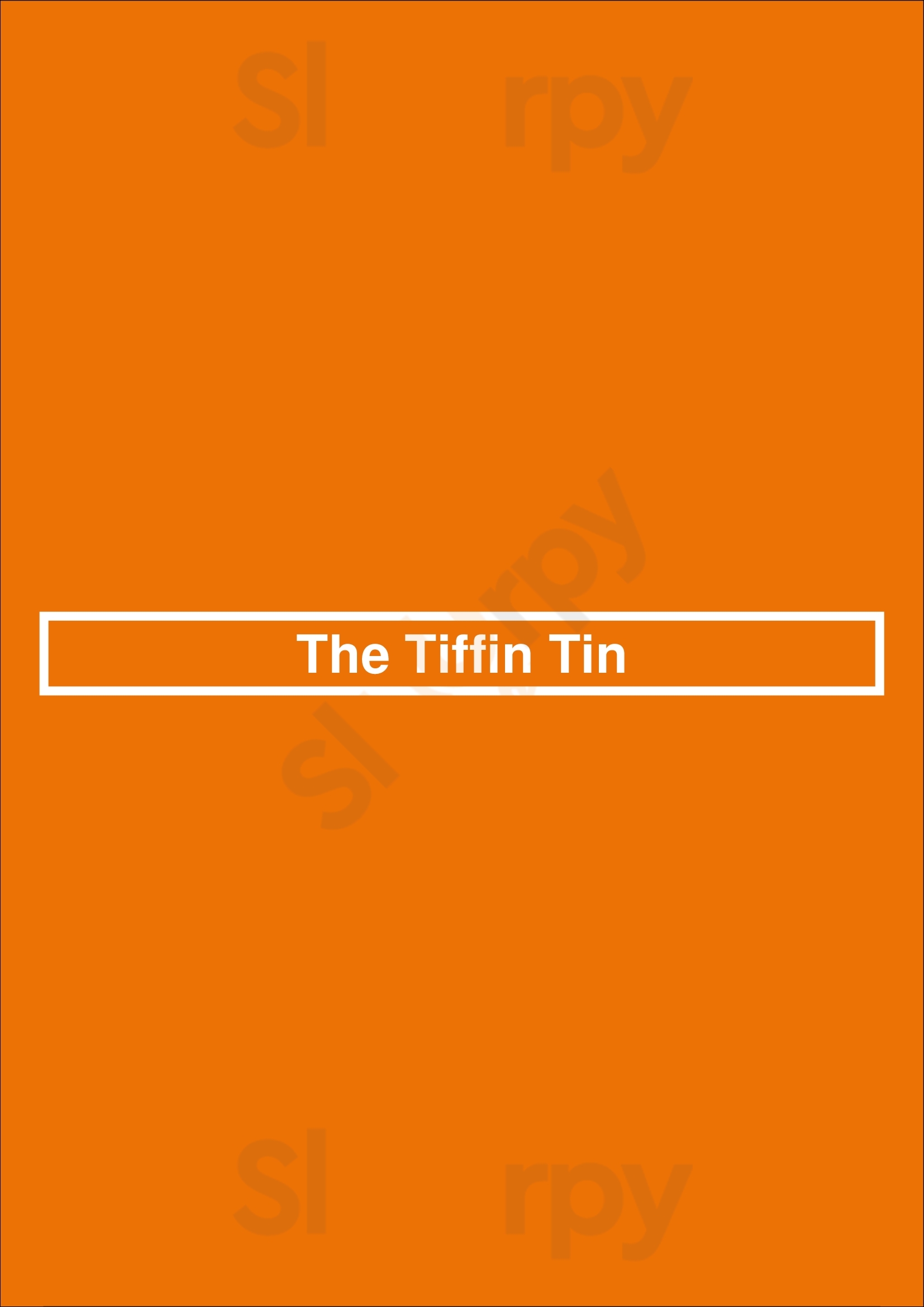 The Tiffin Tin - Wanstead London Menu - 1