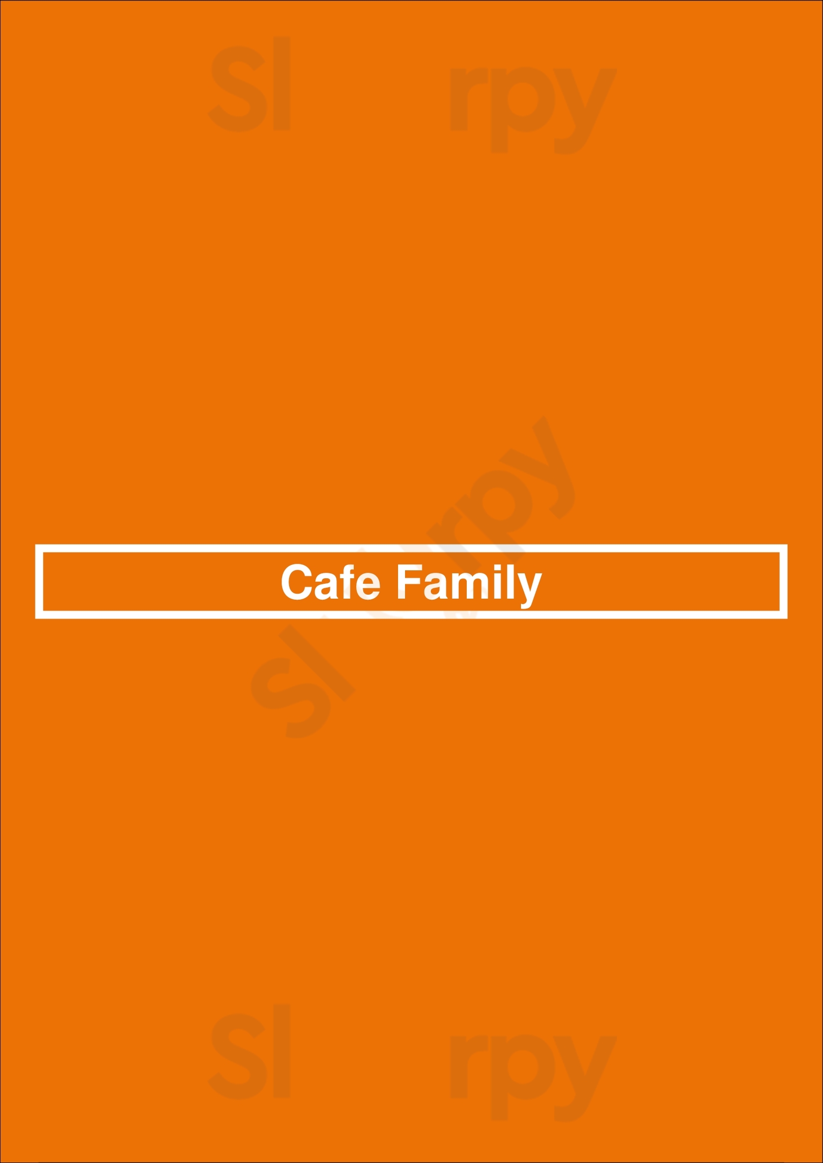 Cafe Family London Menu - 1