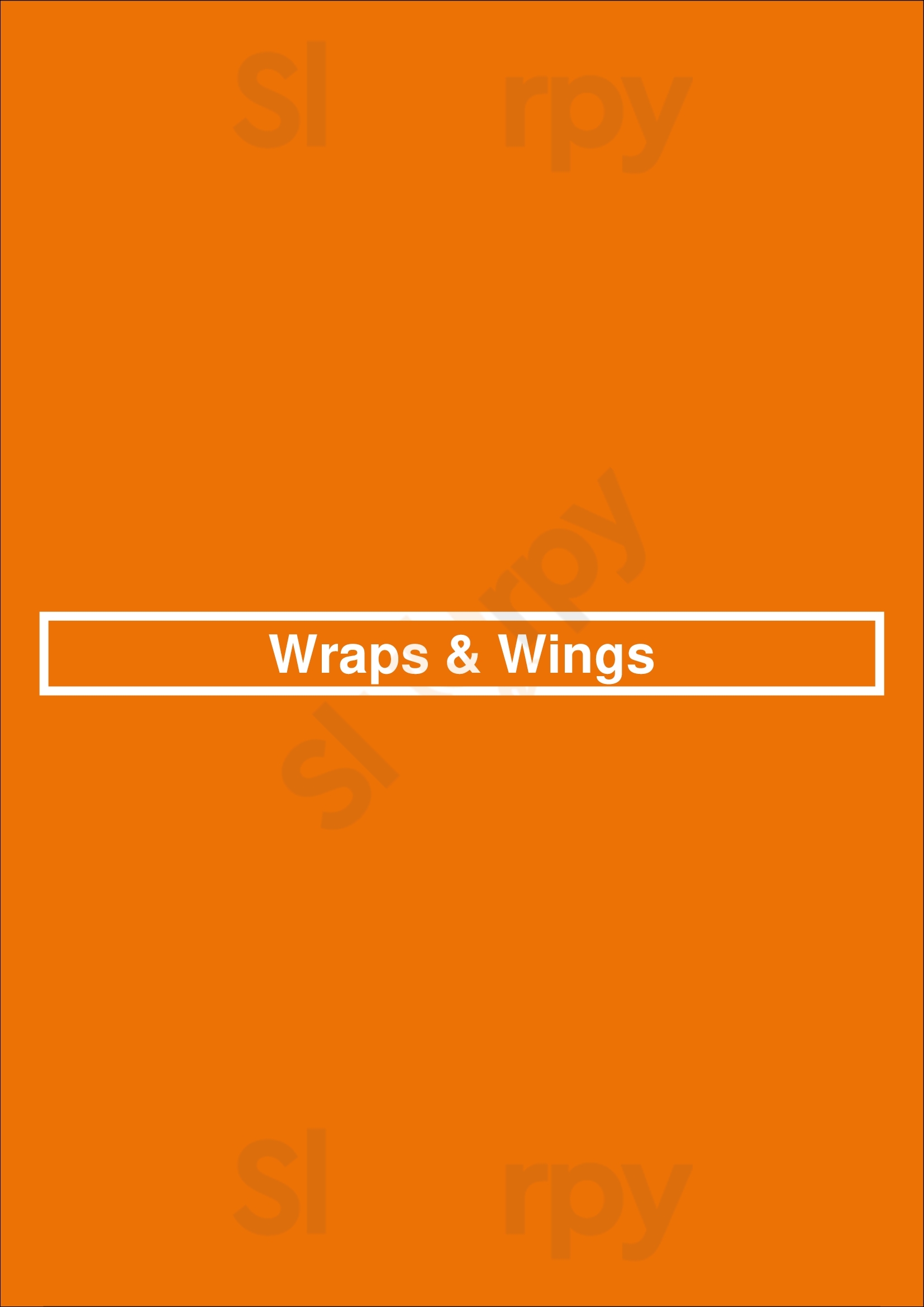 Wraps & Wings London Menu - 1