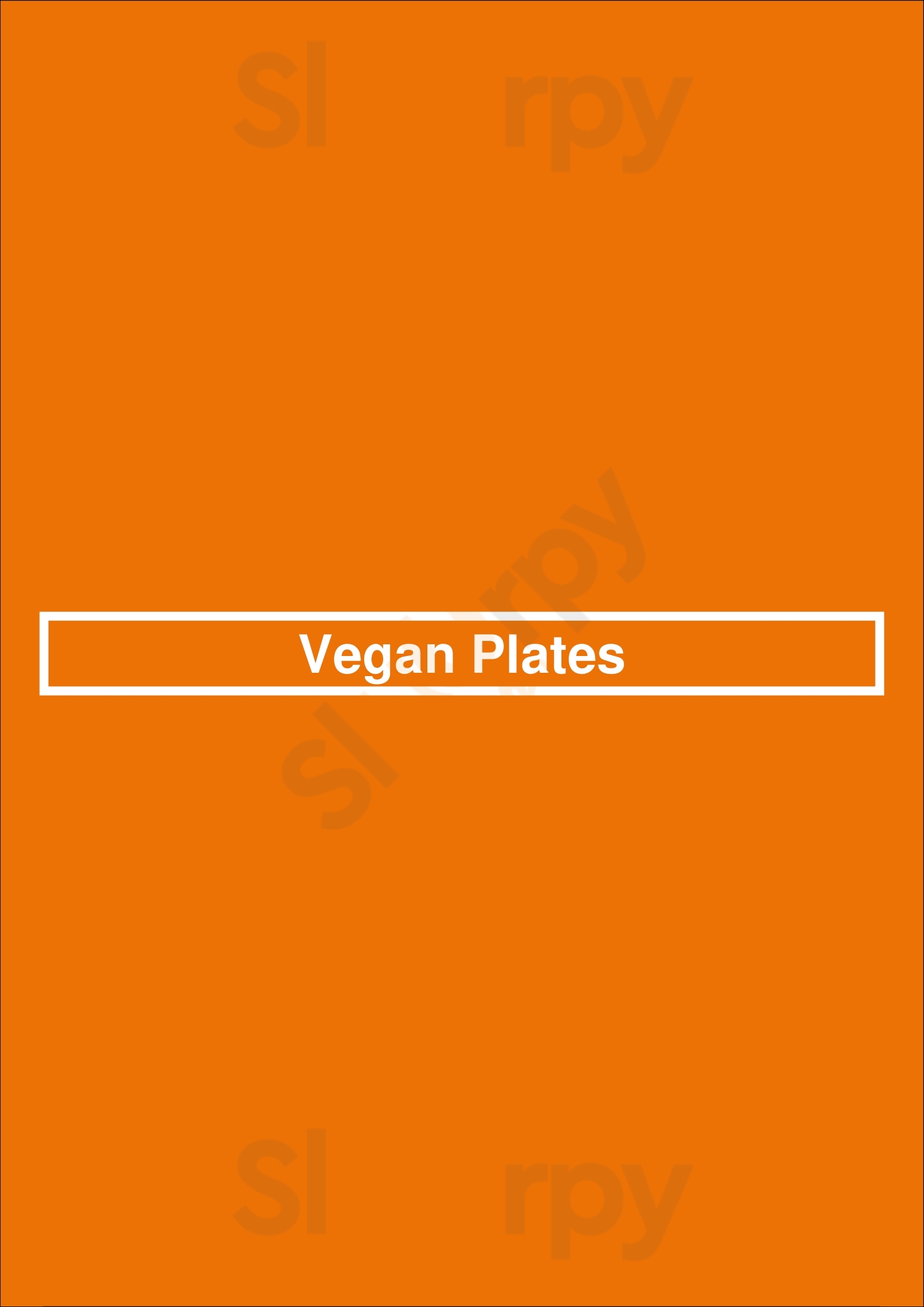 Vegan Plates London Menu - 1