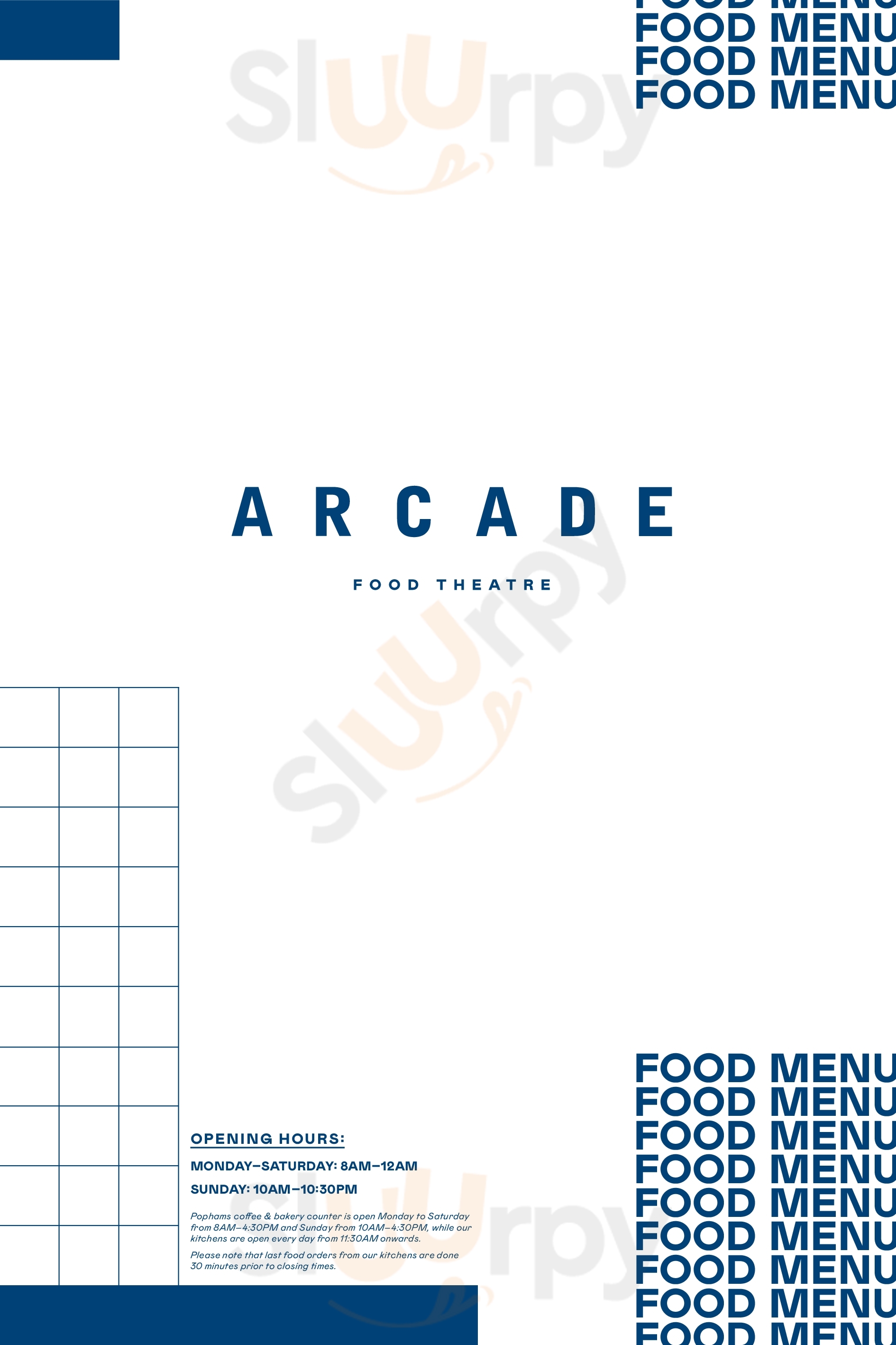 Arcade Food Hall London Menu - 1