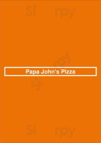 Papa Johns Pizza menu