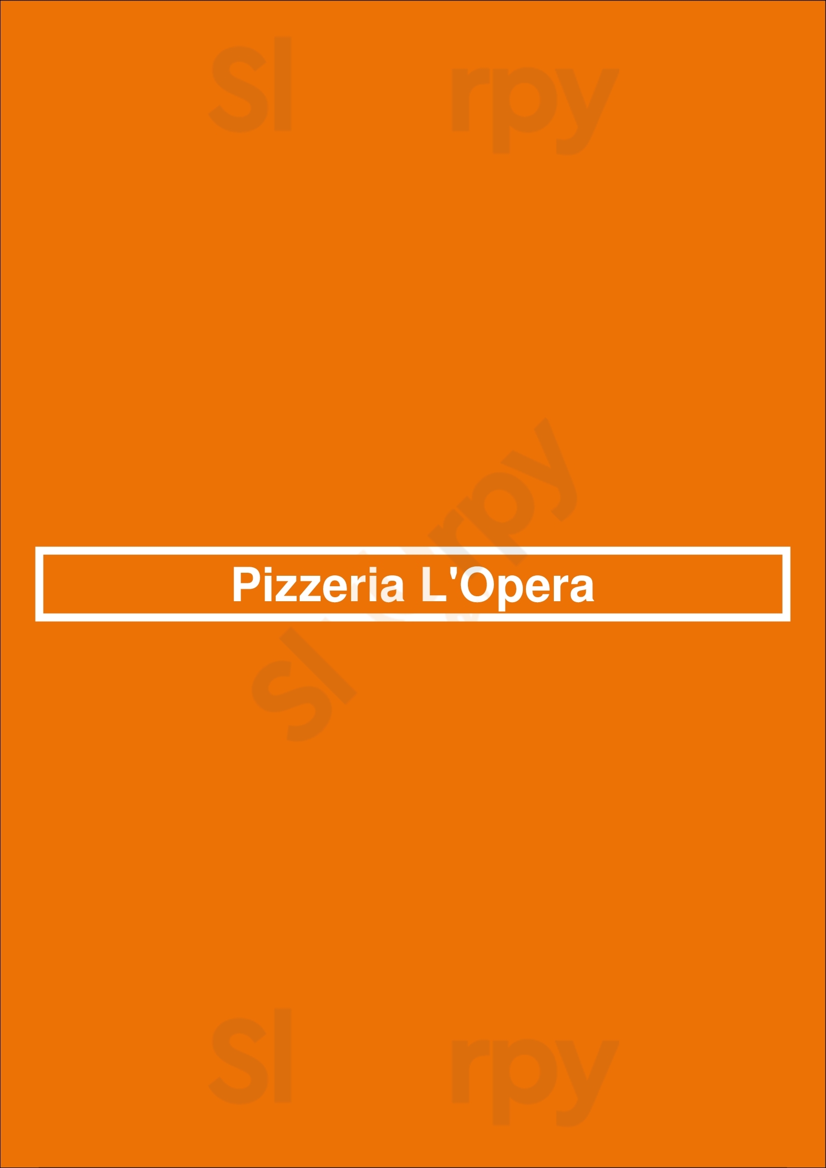 Pizzeria L'opera London Menu - 1