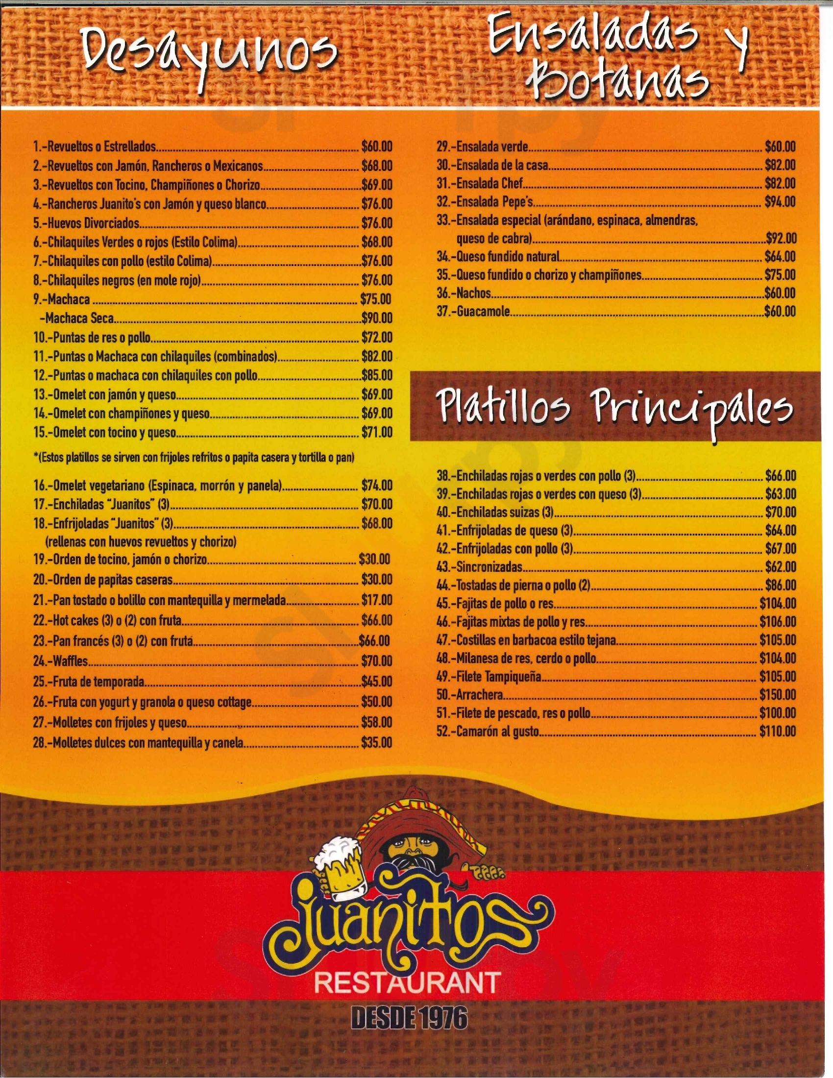 Restaurante Juanitos Manzanillo Menu - 1