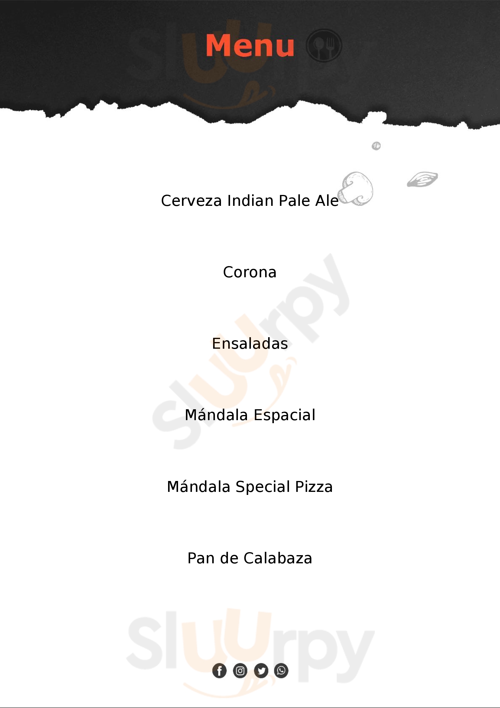 Mandala Pizzas Pátzcuaro Menu - 1