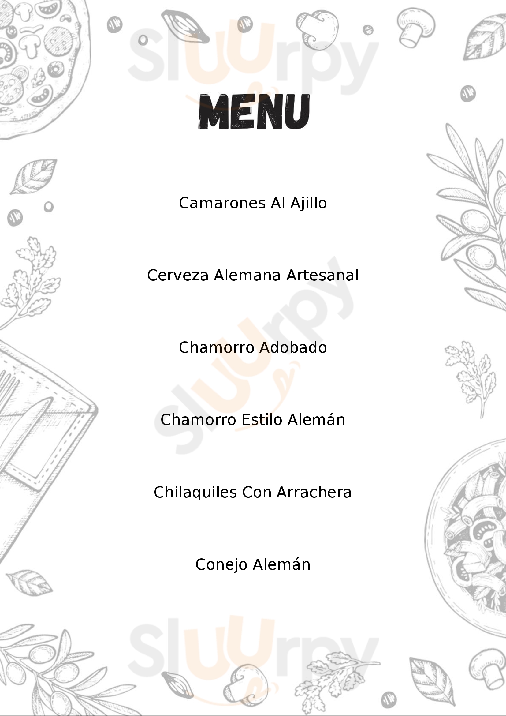 Campestre Alemán Arocutín Menu - 1