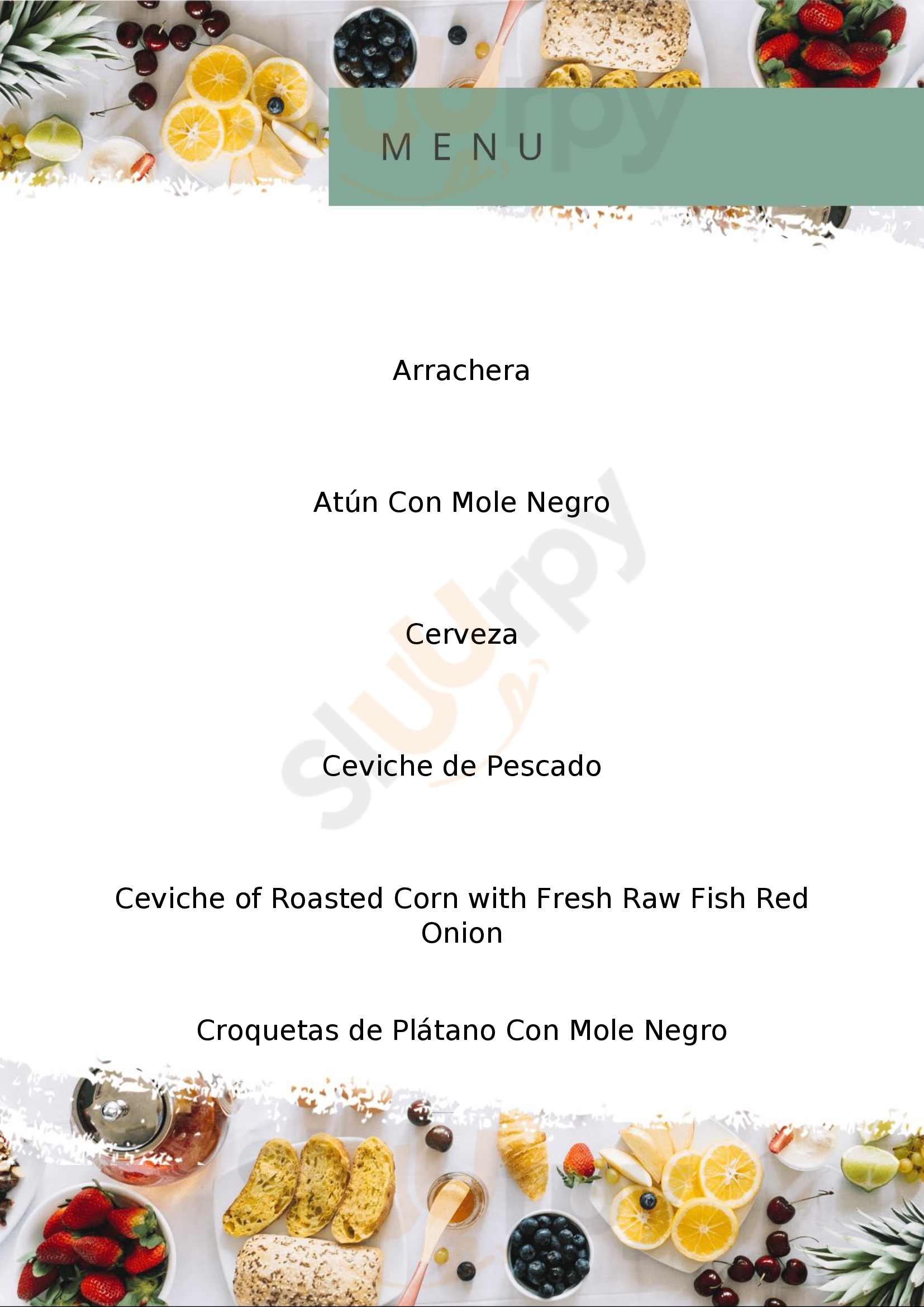 Cayuco Cocina Y Mezcal Puerto Escondido Menu - 1