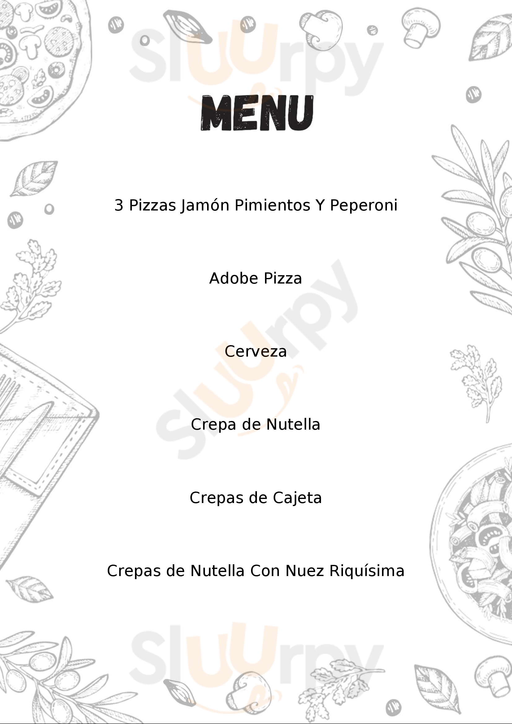 Adobe Pizza Colima Menu - 1