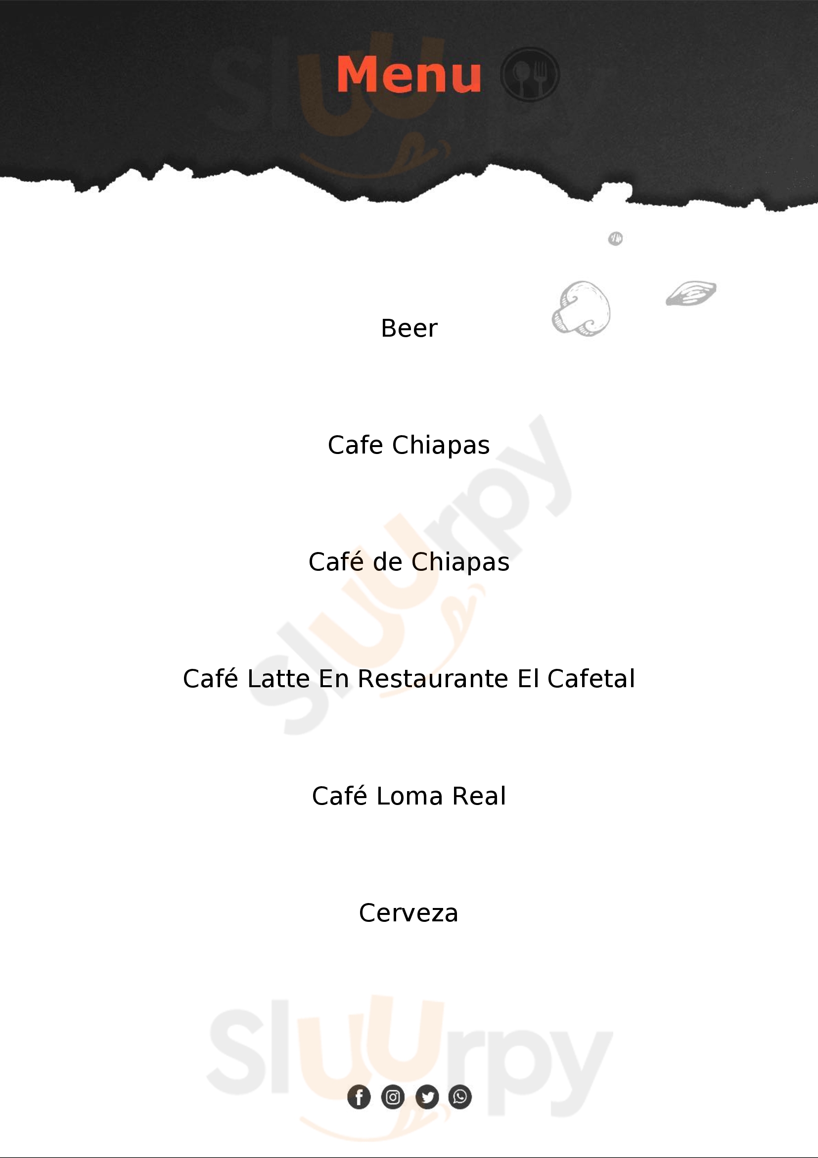 El Cafetal Restaurante Tapachula Menu - 1