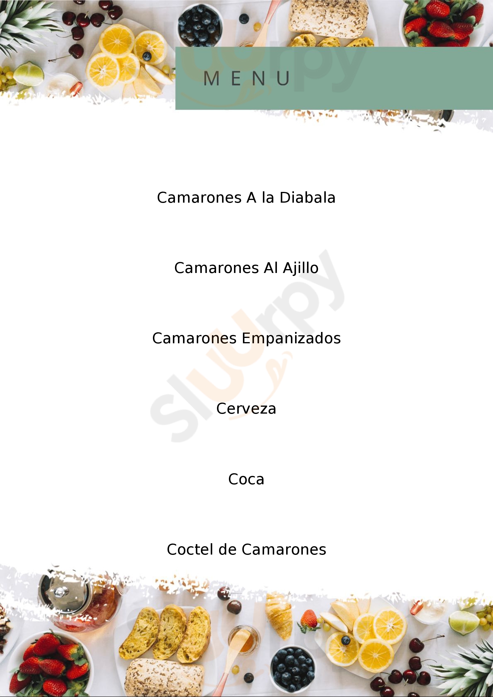 Restaurante Palapa Gaudi Campeche Menu - 1