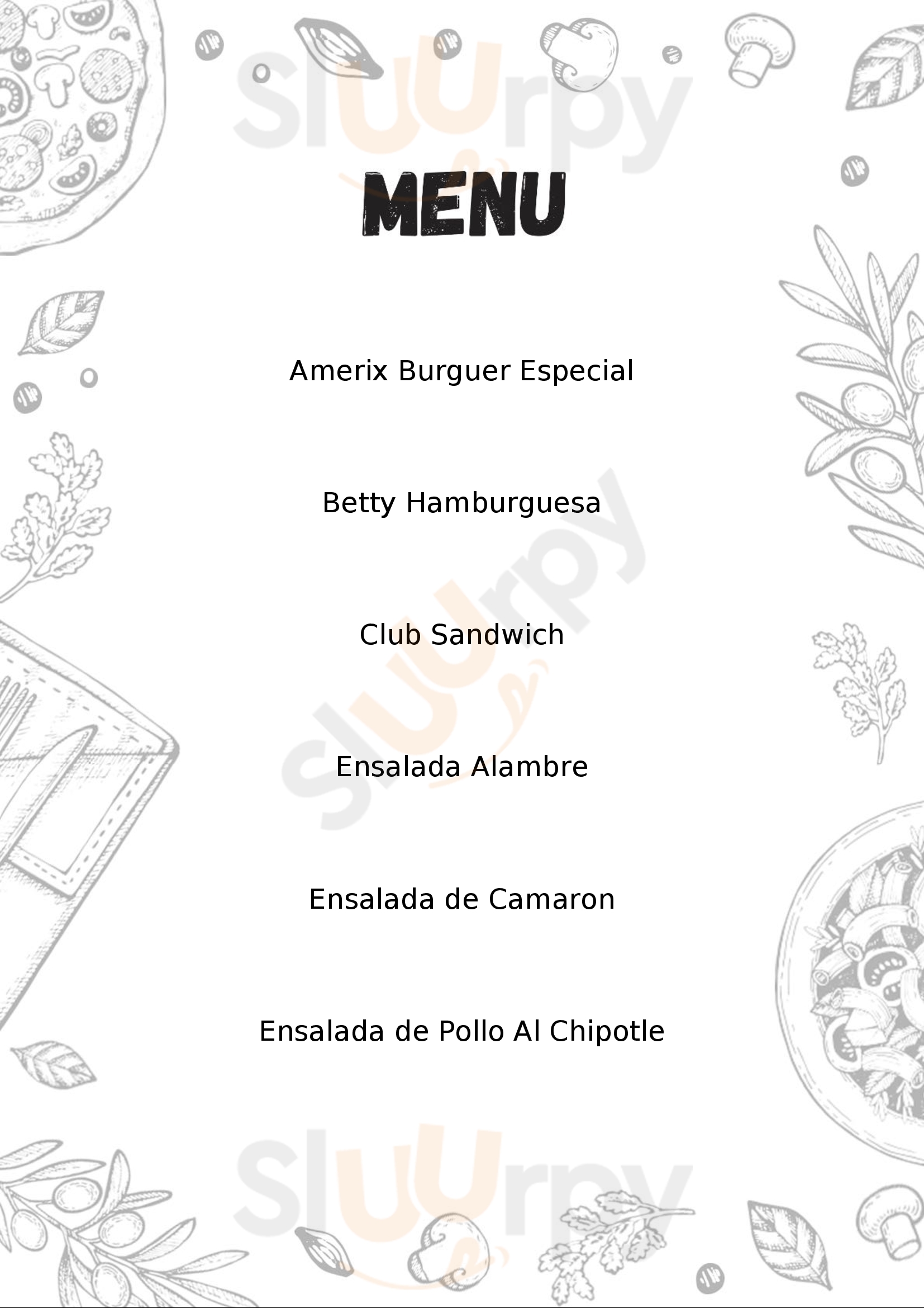 Amerix Burger Árboledas Aguascalientes Menu - 1
