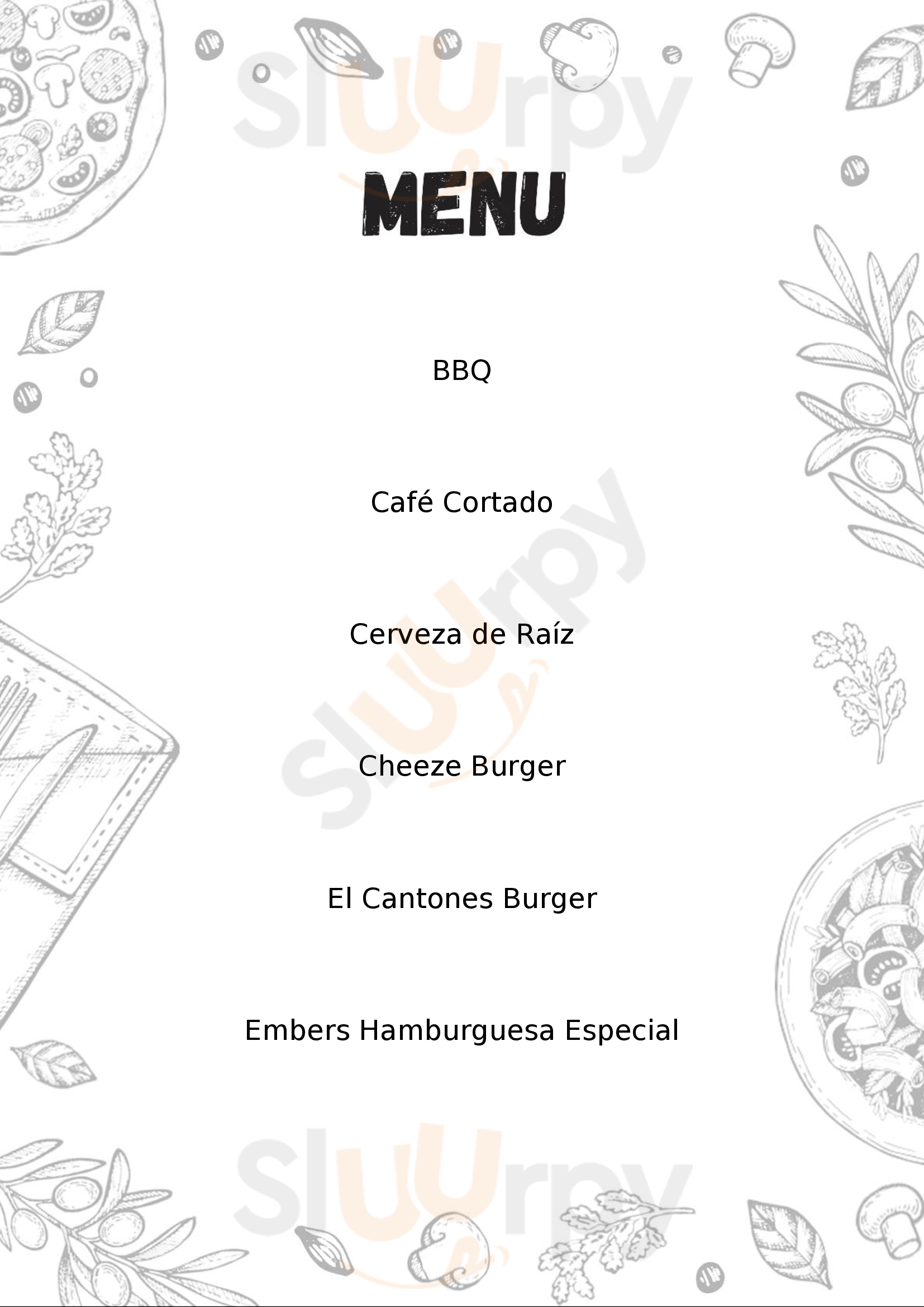 Embers Steakhouse Ciudad de México Menu - 1