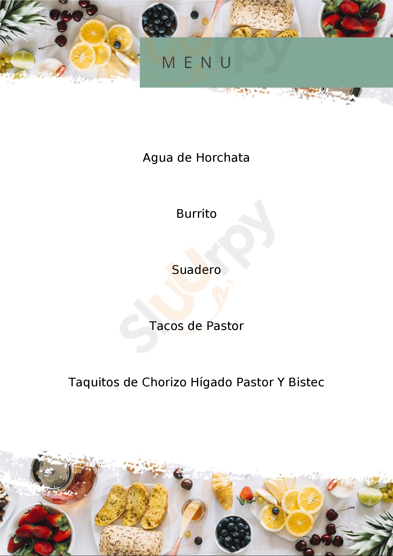 Tacos Casa Blanca Aguascalientes Menu - 1
