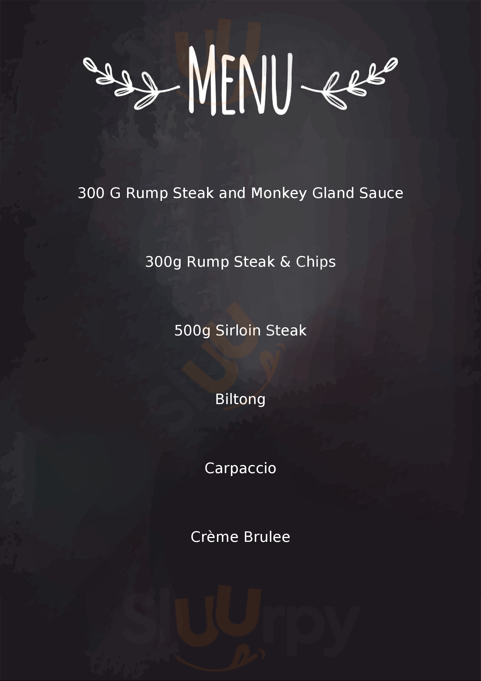 Tribes African Grill & Steakhouse Kempton Park Menu - 1
