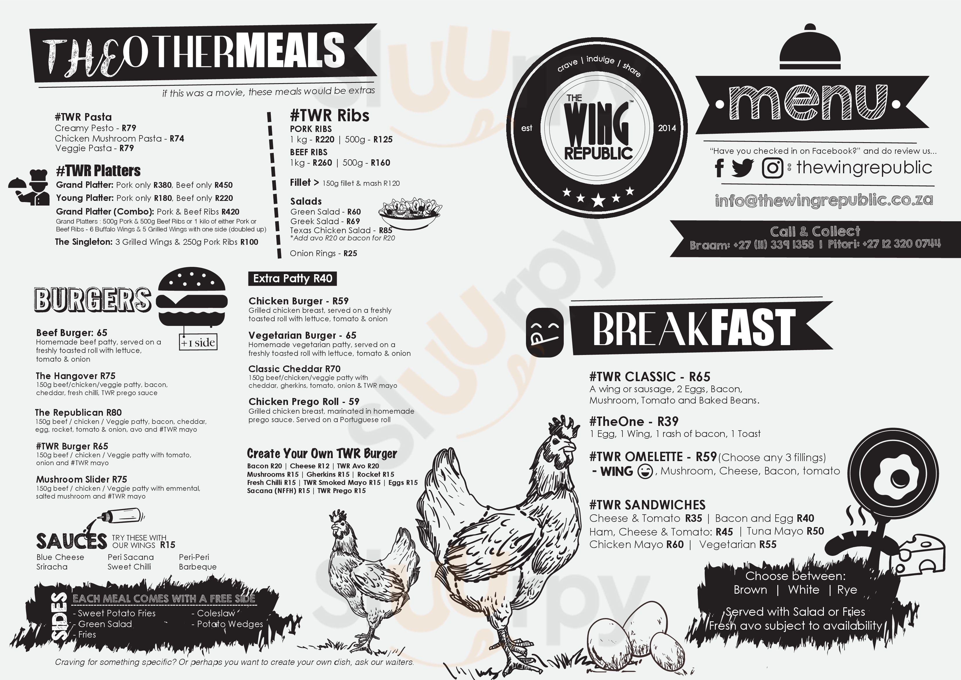 The Wing Republic Braamfontein Menu - 1