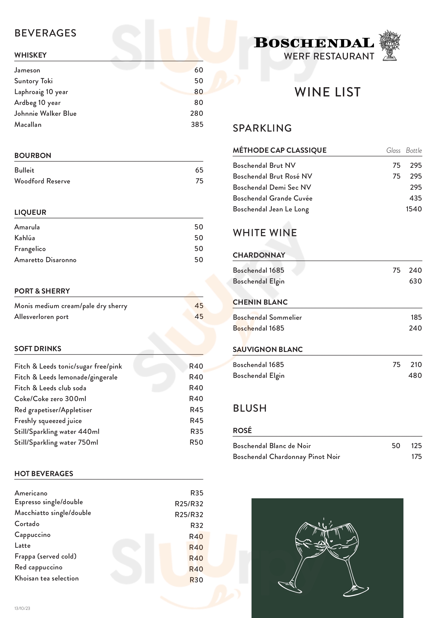 The Werf Restaurant At Boschendal Groot Drakenstein Menu - 1