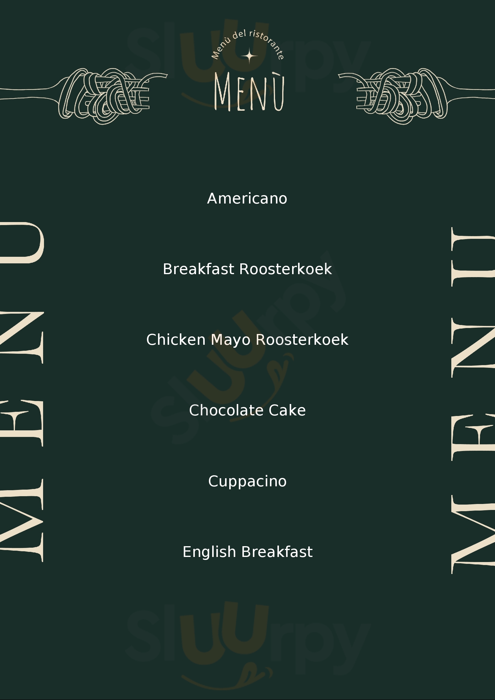 The Nursery Coffee Shop Mossel Bay Menu - 1