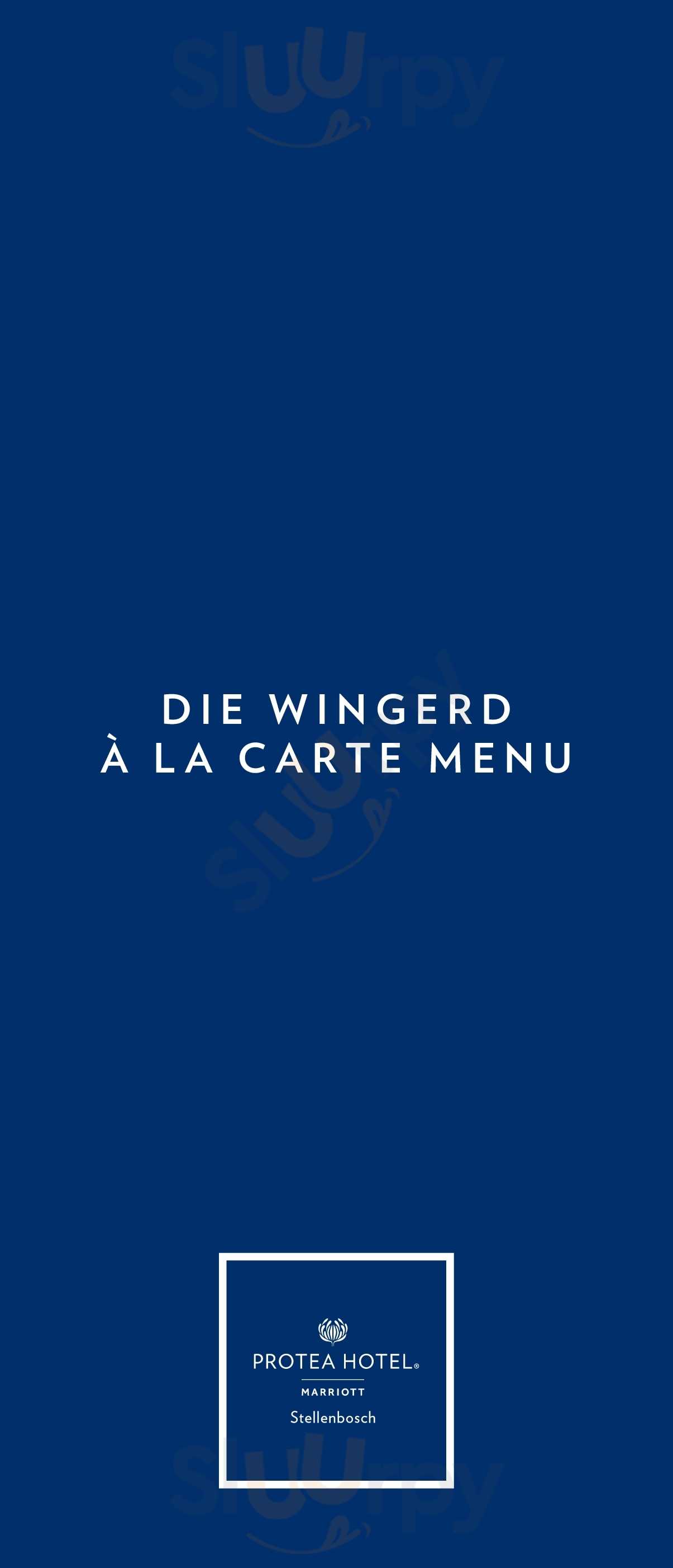 Die Wingerd Restaurant Stellenbosch Menu - 1