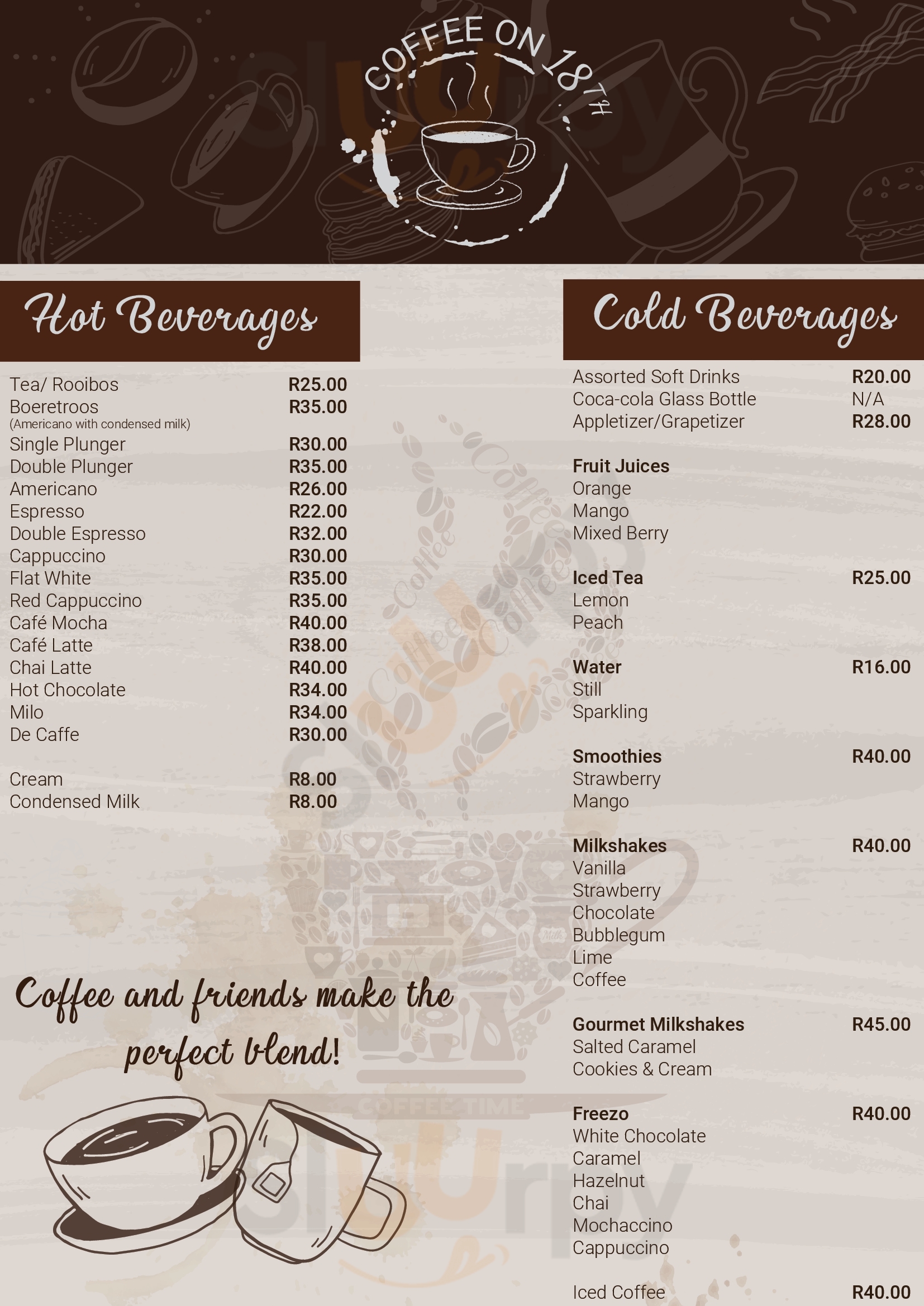Coffee On 18th Pretoria Menu - 1