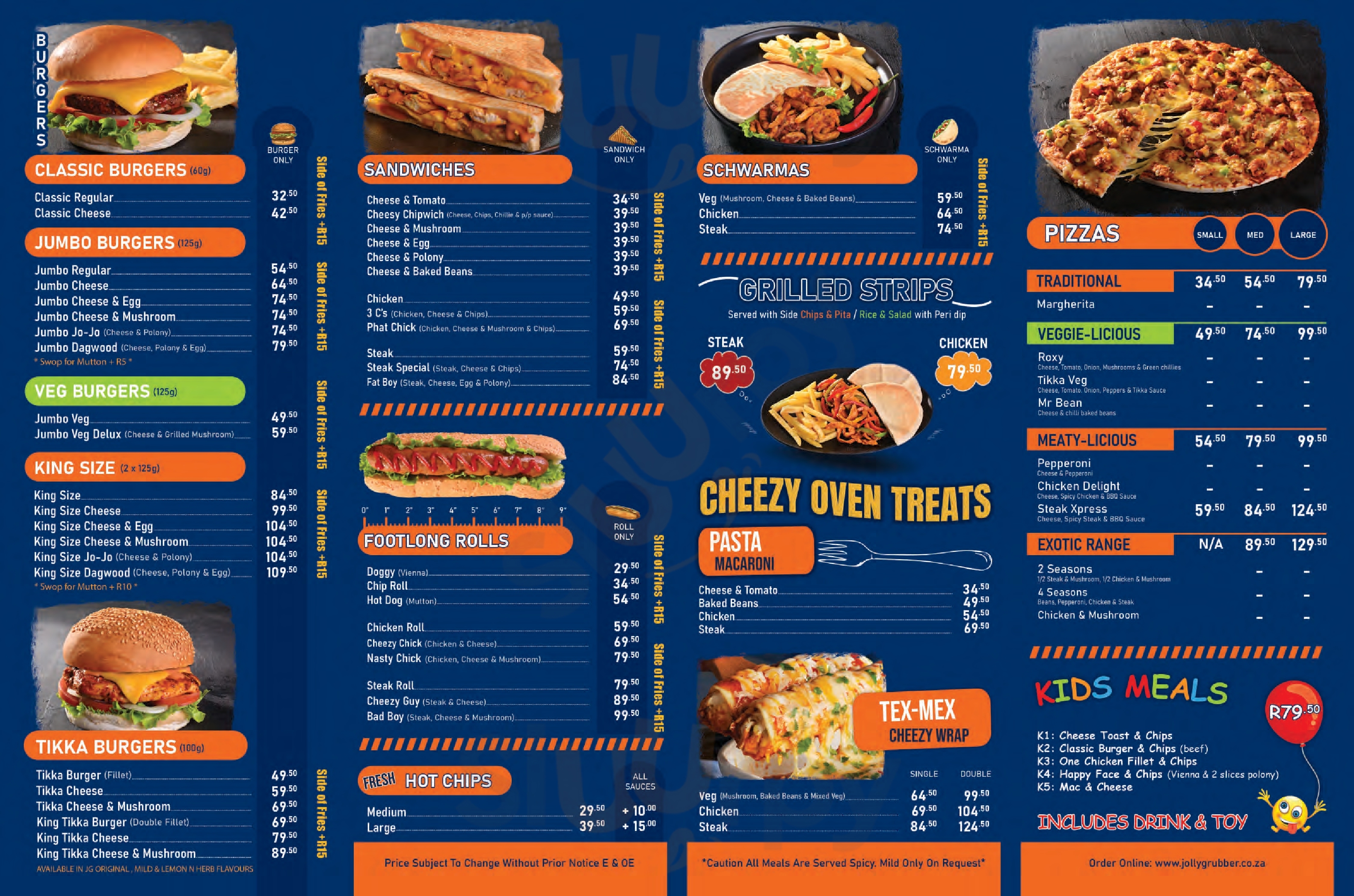 Jolly Grubber Durban Menu - 1