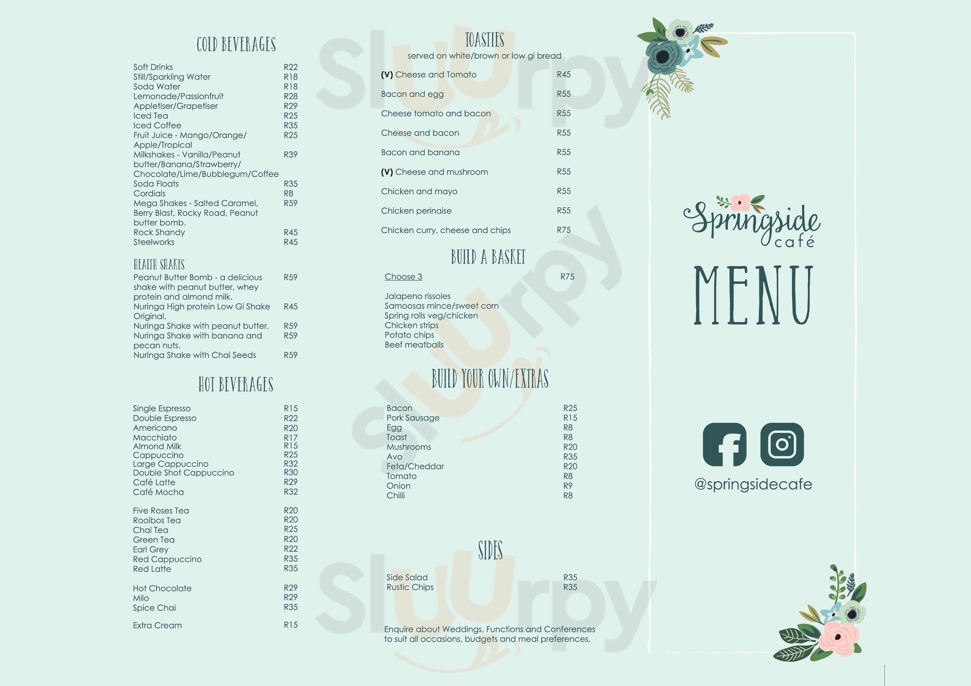 Springside Cafe Durban Menu - 1