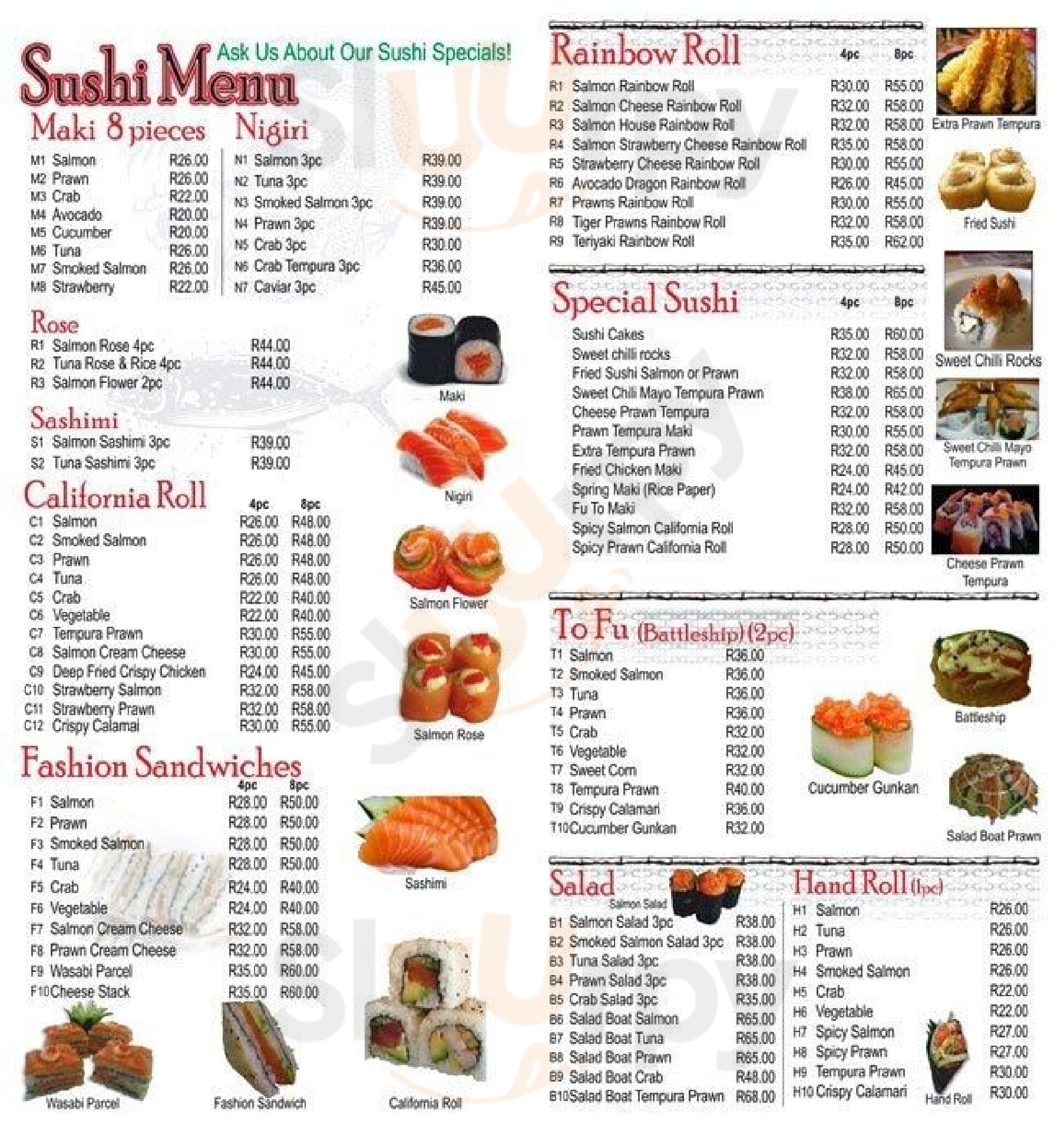 Kim Bo And Sushi Pretoria Menu - 1