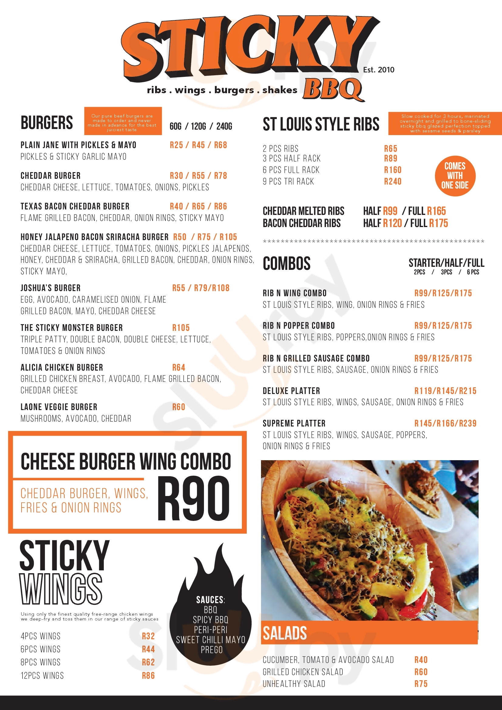 Sticky Bbq Cavendish Cape Town Menu - 1