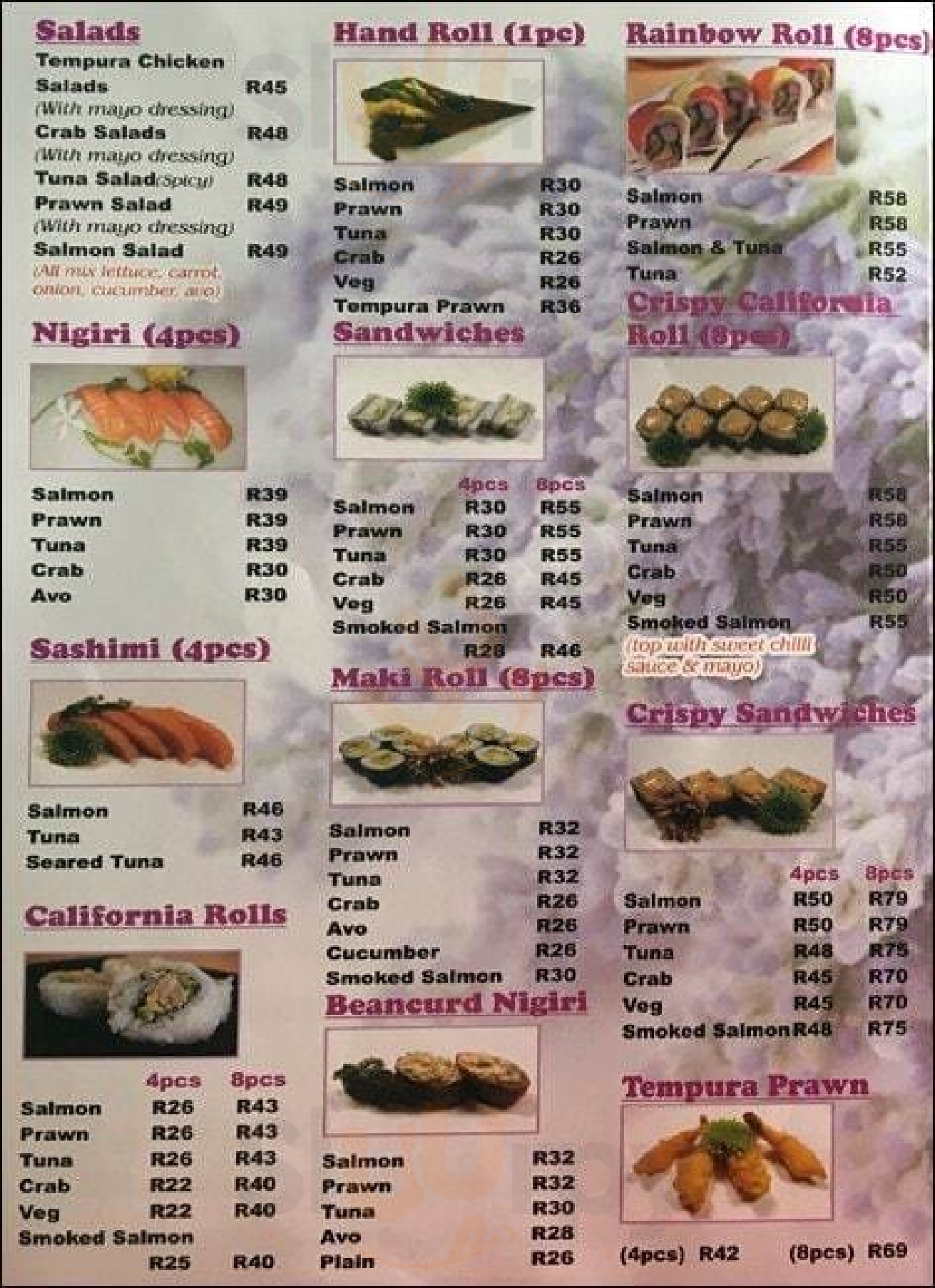 Sushi Suki Cape Town Menu - 1