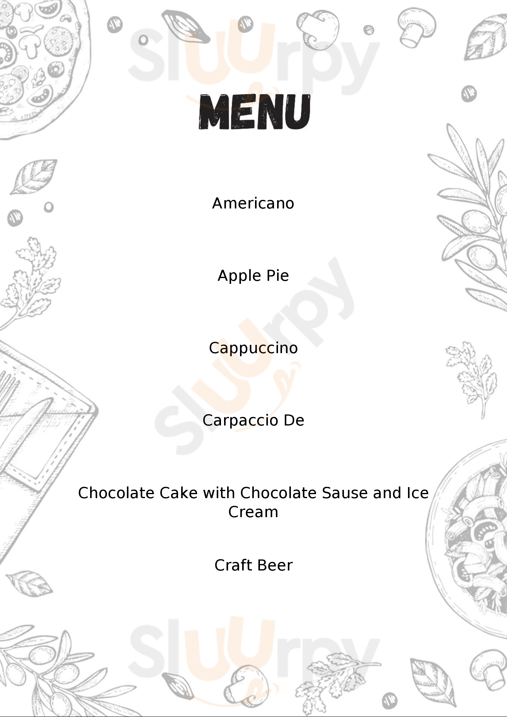 The Wild Fig Tree Sabie Menu - 1