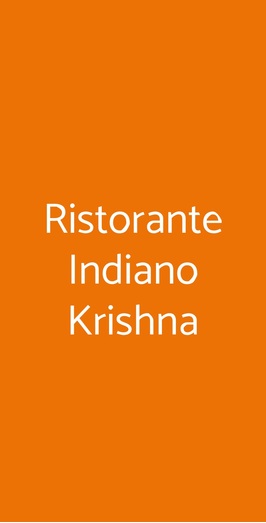 Ristorante Indiano Krishna, Trieste