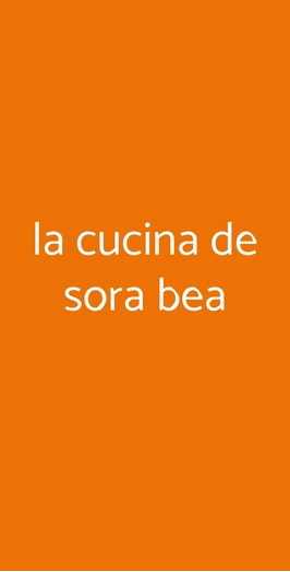 La Cucina De Sora Bea, Trieste