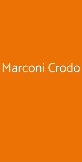 Ristorante Marconi, Crodo