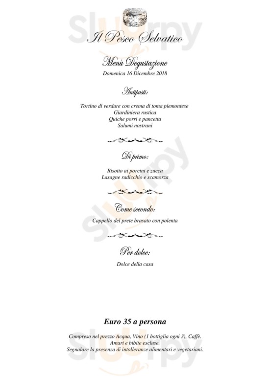 Menu degustazione