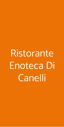 Ristorante Enoteca Di Canelli, Canelli