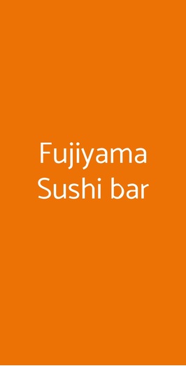 Fujiyama Sushi Bar, Milano