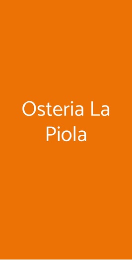 Osteria La Piola, Milano