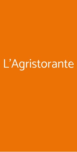 L'agristorante, Milano