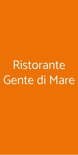 Ristorante Gente Di Mare, Milano