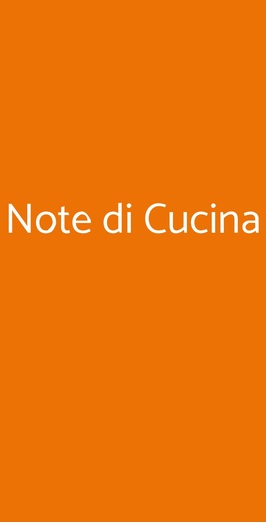 Note Di Cucina, Milano