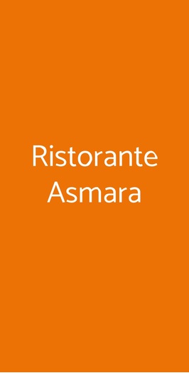 Ristorante Asmara, Milano