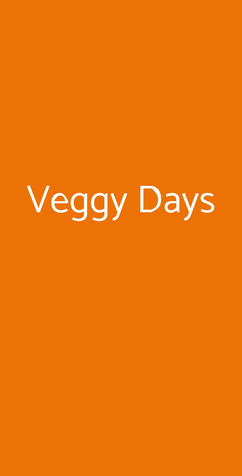 Veggy Days Milano Menu - 1