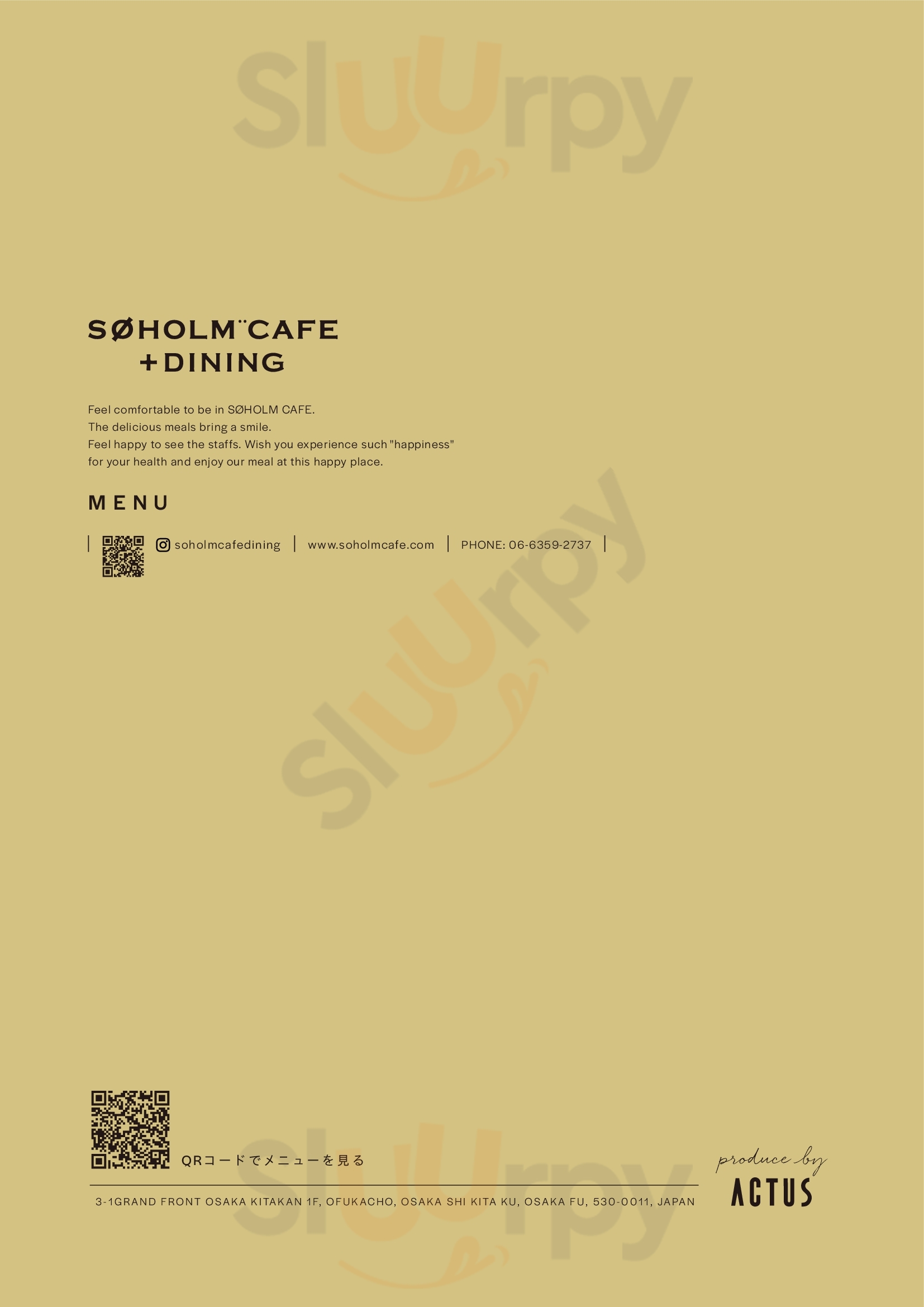 Main Menu - Soholm Cafe+dining