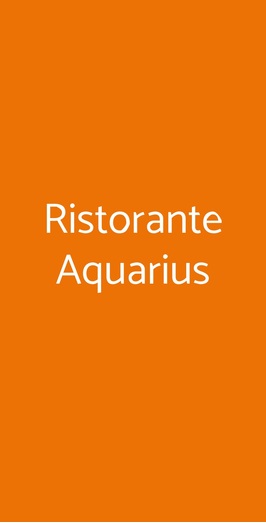 Ristorante Aquarius, Milano