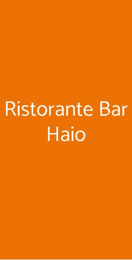 Ristorante Bar Haio, Milano